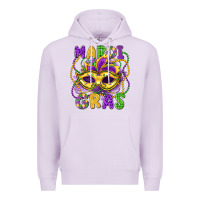 Lilac mardi gras mask Premium Hoodie - LillyAllenDesigns