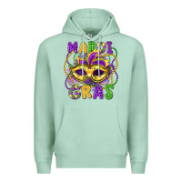 Seafoam mardi gras mask Premium Hoodie - LillyAllenDesigns