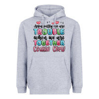 Heather Grey apparently we are trouble when we are together cou Heavyweight Hoodie - MaliasSmallBusiness