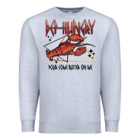 Heather Grey def hungry pour dome butter on me Premium Sweatshirt - MaliasSmallBusiness
