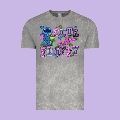 Cute And Fluffy Stitch Vintage Tee Designed By Adodesignshop