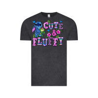 Vintage Black cute and fluffy stitch Vintage Tee - AdoDesignShop