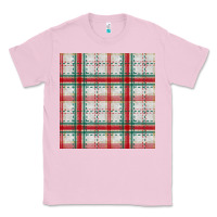 Bubblegum Pink christmas plaid seamless pattern Classic Tee - BundleAndBundleShop
