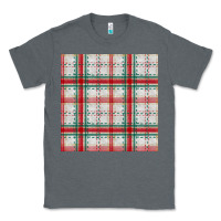 Charcoal Heather christmas plaid seamless pattern Classic Tee - BundleAndBundleShop
