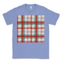 Colony Blue christmas plaid seamless pattern Classic Tee - BundleAndBundleShop