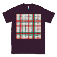Plum christmas plaid seamless pattern Classic Tee - BundleAndBundleShop