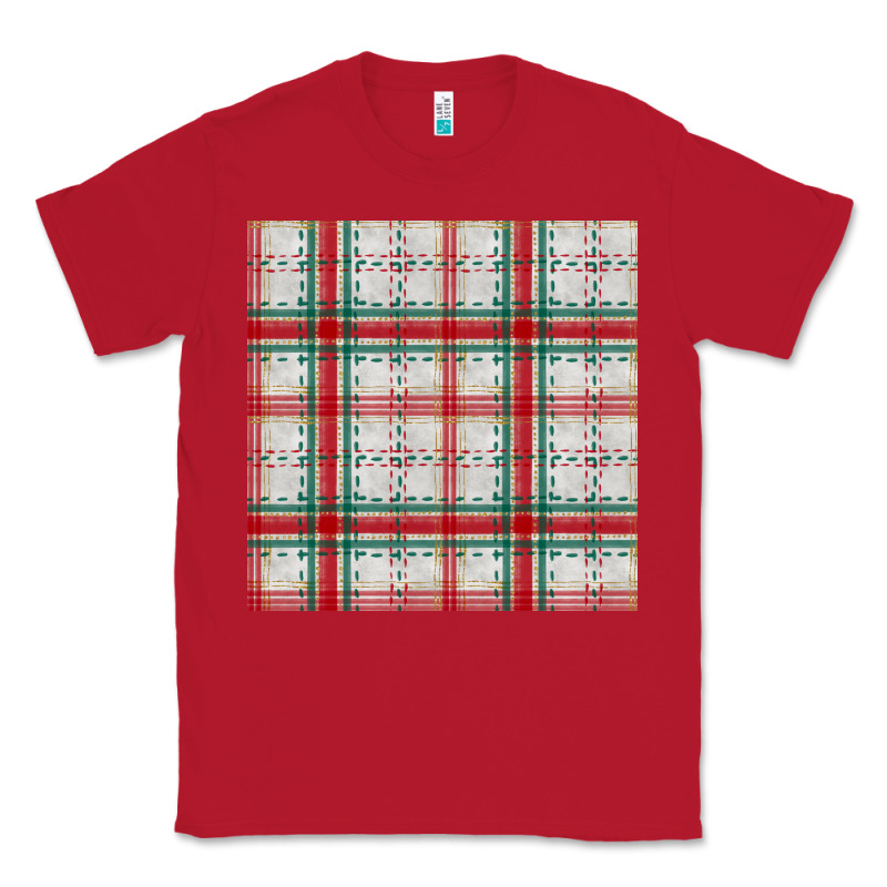 Christmas Plaid Seamless Pattern Classic Tee by BundleAndBundleShop | Teevron
