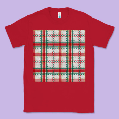 Christmas Plaid Seamless Pattern Classic Tee Designed By Bundleandbundleshop