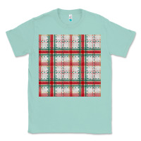 Seafoam christmas plaid seamless pattern Classic Tee - BundleAndBundleShop