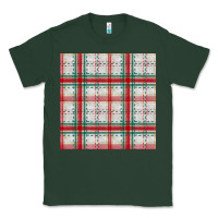 Sports Green christmas plaid seamless pattern Classic Tee - BundleAndBundleShop