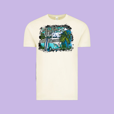 Summer Vibes Vintage Tee Designed By Sublimationcraftshop