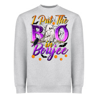 Heather Grey I Put The Boo In Boujee Heavyweight Sweatshirt - texasbilliewilder