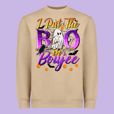 I Put The Boo In Boujee Heavyweight Sweatshirt Designed By Texasbilliewilder
