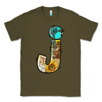 Army Green farm life alphabet lowercase letters j Classic Tee - BundleAndBundleShop