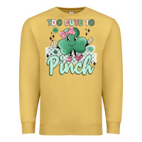 Antique Gold too cute to pinch Premium Sweatshirt - MaliasSmallBusiness