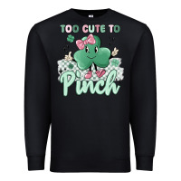 Black too cute to pinch Premium Sweatshirt - MaliasSmallBusiness