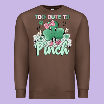 Too Cute To Pinch Premium Sweatshirt Designed By Maliassmallbusiness