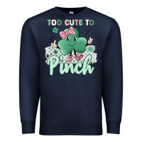 Navy too cute to pinch Premium Sweatshirt - MaliasSmallBusiness
