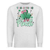Oatmeal Heather too cute to pinch Premium Sweatshirt - MaliasSmallBusiness