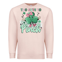Pale Pink too cute to pinch Premium Sweatshirt - MaliasSmallBusiness