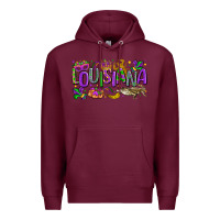 Burgundy louisiana mardi gras Premium Hoodie - LillyAllenDesigns