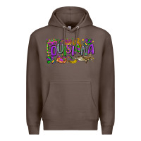 Coffee louisiana mardi gras Premium Hoodie - LillyAllenDesigns