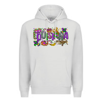 Dove Grey louisiana mardi gras Premium Hoodie - LillyAllenDesigns