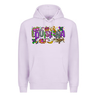 Lilac louisiana mardi gras Premium Hoodie - LillyAllenDesigns