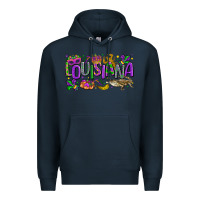 Navy louisiana mardi gras Premium Hoodie - LillyAllenDesigns