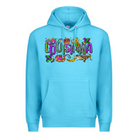 Ocean Blue louisiana mardi gras Premium Hoodie - LillyAllenDesigns
