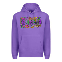 Purple louisiana mardi gras Premium Hoodie - LillyAllenDesigns