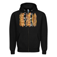 Black western brushstrokes Zipper Hoodie - AdoDesignShop