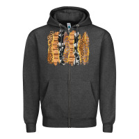 Charcoal Heather western brushstrokes Zipper Hoodie - AdoDesignShop