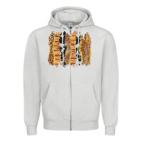 Dove Grey western brushstrokes Zipper Hoodie - AdoDesignShop