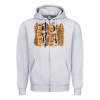 Heather Grey western brushstrokes Zipper Hoodie - AdoDesignShop