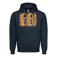 Navy western brushstrokes Zipper Hoodie - AdoDesignShop