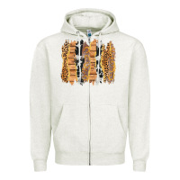 Oatmeal Heather western brushstrokes Zipper Hoodie - AdoDesignShop