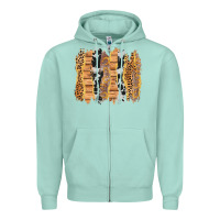 Seafoam western brushstrokes Zipper Hoodie - AdoDesignShop