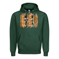 Sports Green western brushstrokes Zipper Hoodie - AdoDesignShop