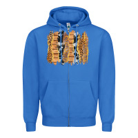 True Royal western brushstrokes Zipper Hoodie - AdoDesignShop