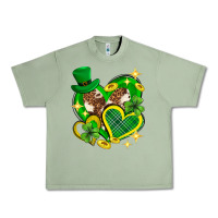Oil Green St. Patrick's Day lucky heart Urban Heavy Tee - Neo Western