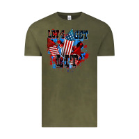 Vintage Olive Let's get lit 4th of july Vintage Tee - CowGirlArtShop