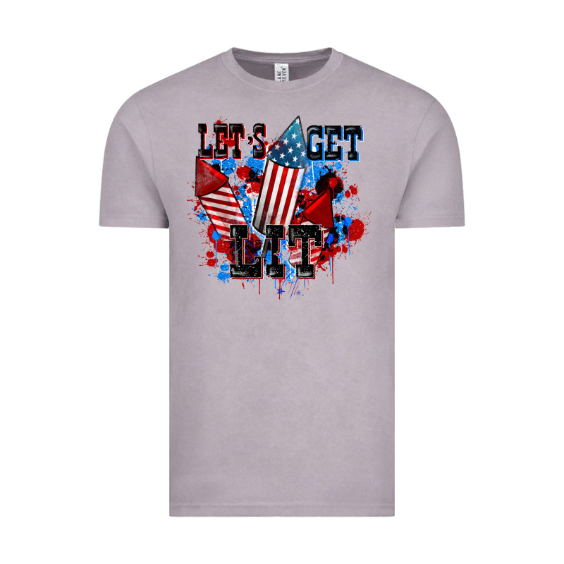 Let's Get Lit 4th Of July Vintage Tee by CowGirlArtShop | Teevron