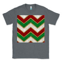 Charcoal Heather christmas stripes seamless pattern Classic Tee - BundleAndBundleShop