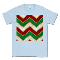 Dusty Blue christmas stripes seamless pattern Classic Tee - BundleAndBundleShop
