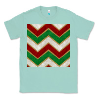 Seafoam christmas stripes seamless pattern Classic Tee - BundleAndBundleShop