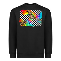 Black race leopard tie dye background Heavyweight Sweatshirt - Zillion Design Studio