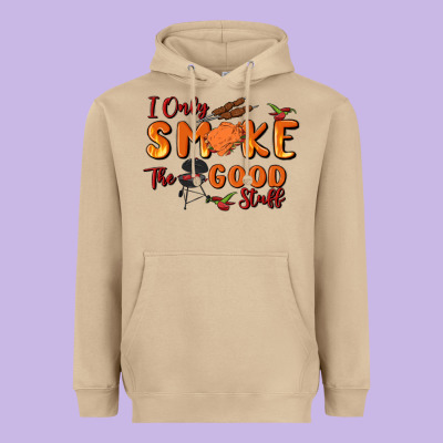 I Only Smoke The Good Stuff Heavyweight Hoodie Designed By Maliassmallbusiness