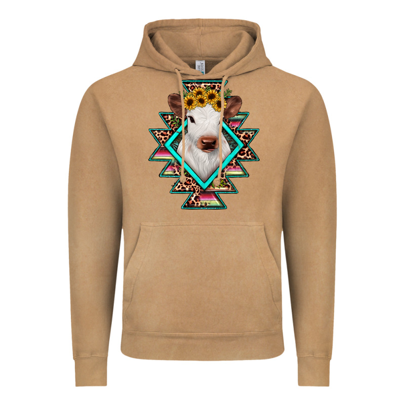 Heifer Cowhide Aztec Vintage Hoodie by JahusDesignShop | Teevron
