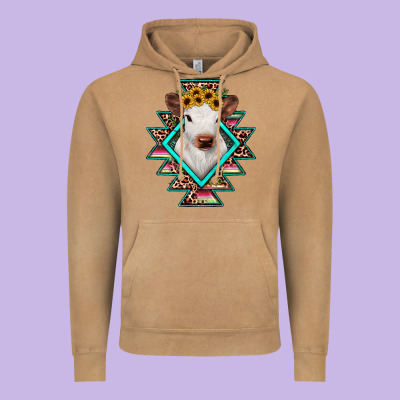 Heifer Cowhide Aztec Vintage Hoodie Designed By Jahusdesignshop